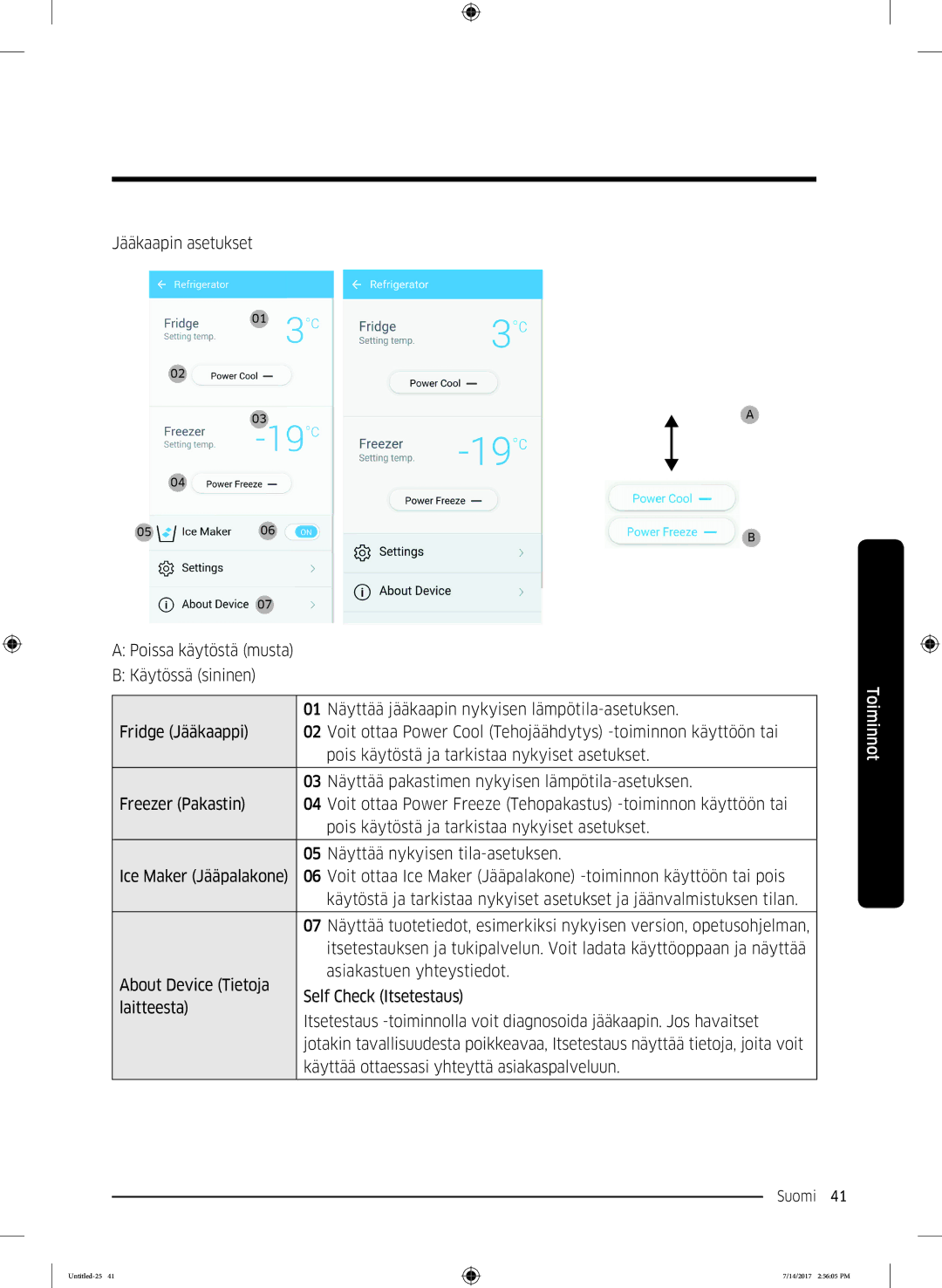 Samsung RH58K6697SL/EE manual Suomi 41  